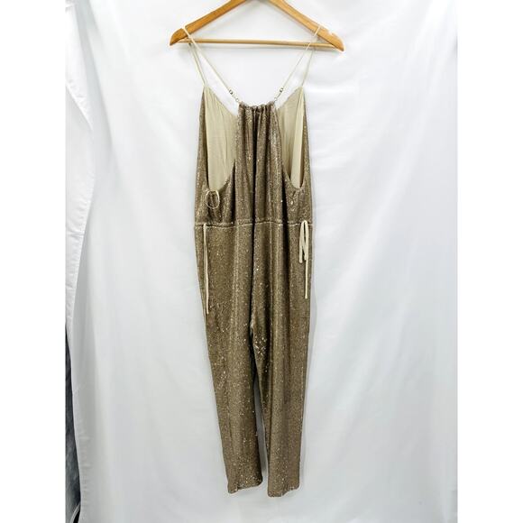 Free People champagne sequin jumpsuit - Picture 6 of 6